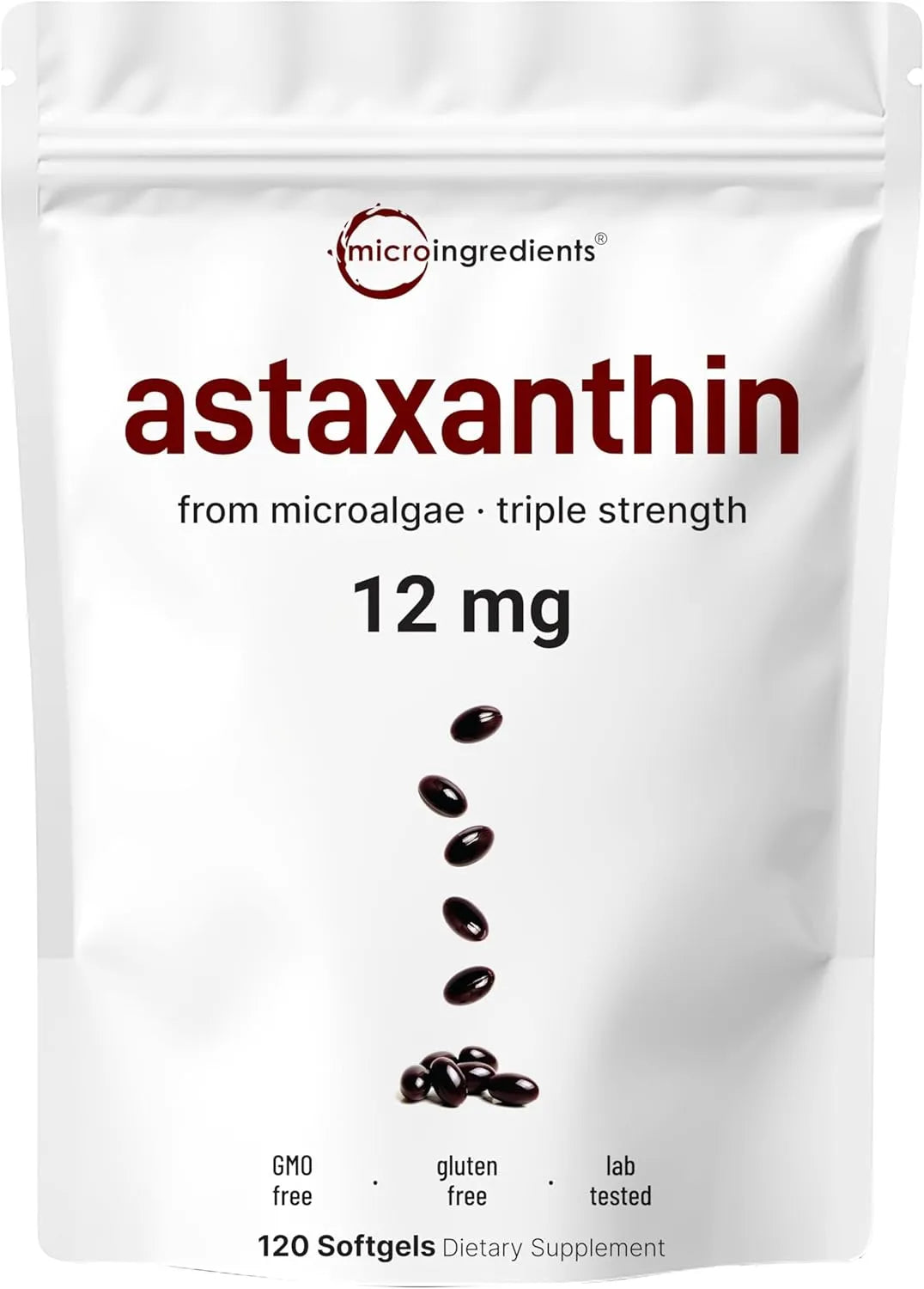 Astaxanthin 12 mg | Firmeza y Juventud para tu Piel 120 Capsulas