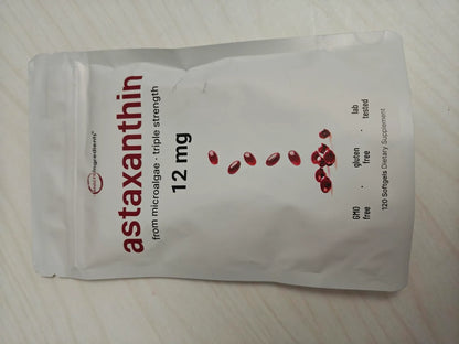 Astaxanthin 12 mg | Firmeza y Juventud para tu Piel 120 Capsulas